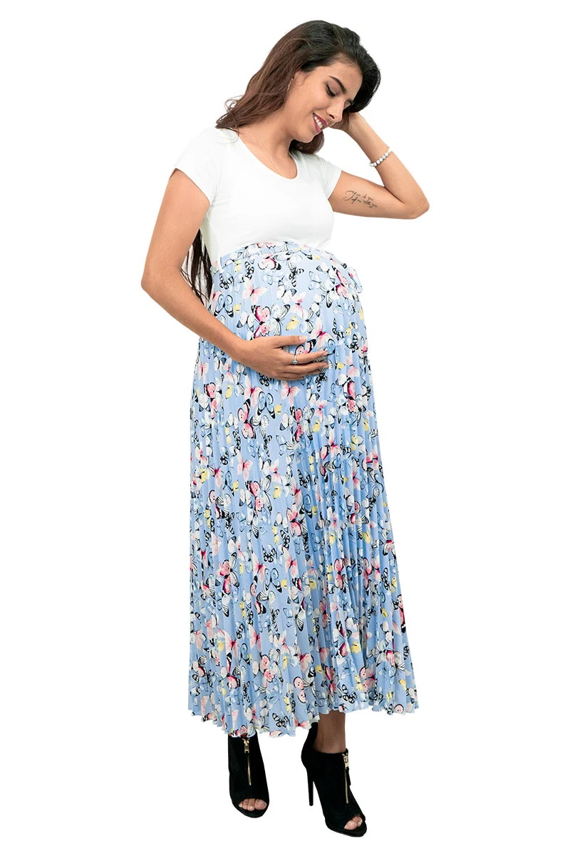 Vestido De Flores Largo Para Embarazada - Imagen 7