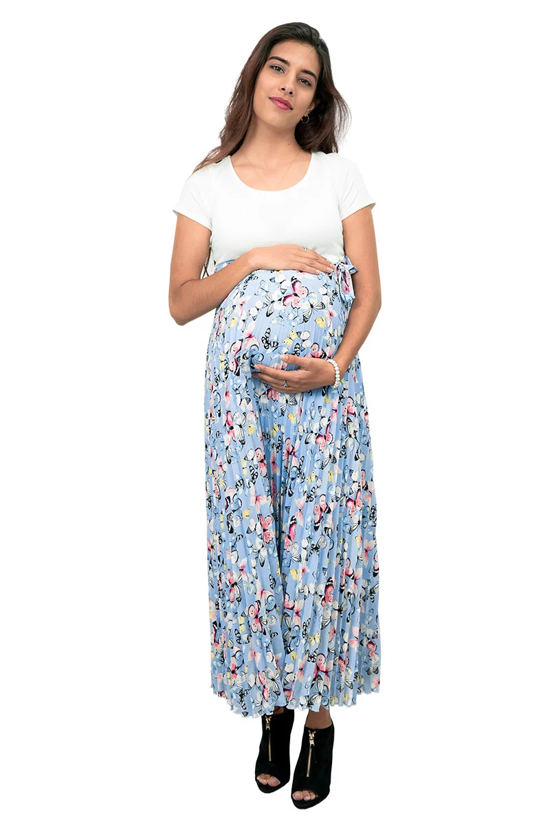 Vestido De Flores Largo Para Embarazada - Imagen 4