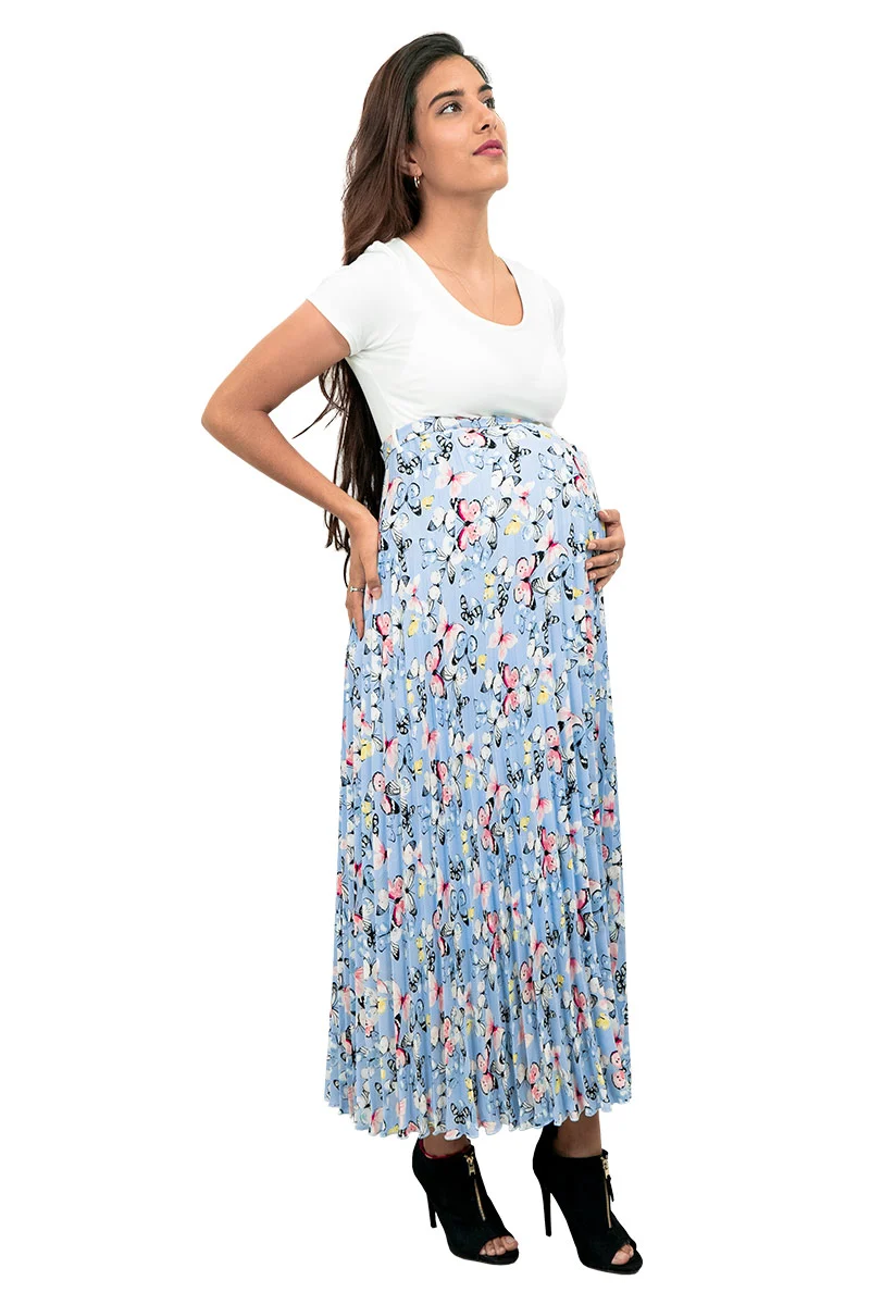 Vestido De Flores Largo Para Embarazada - Imagen 6