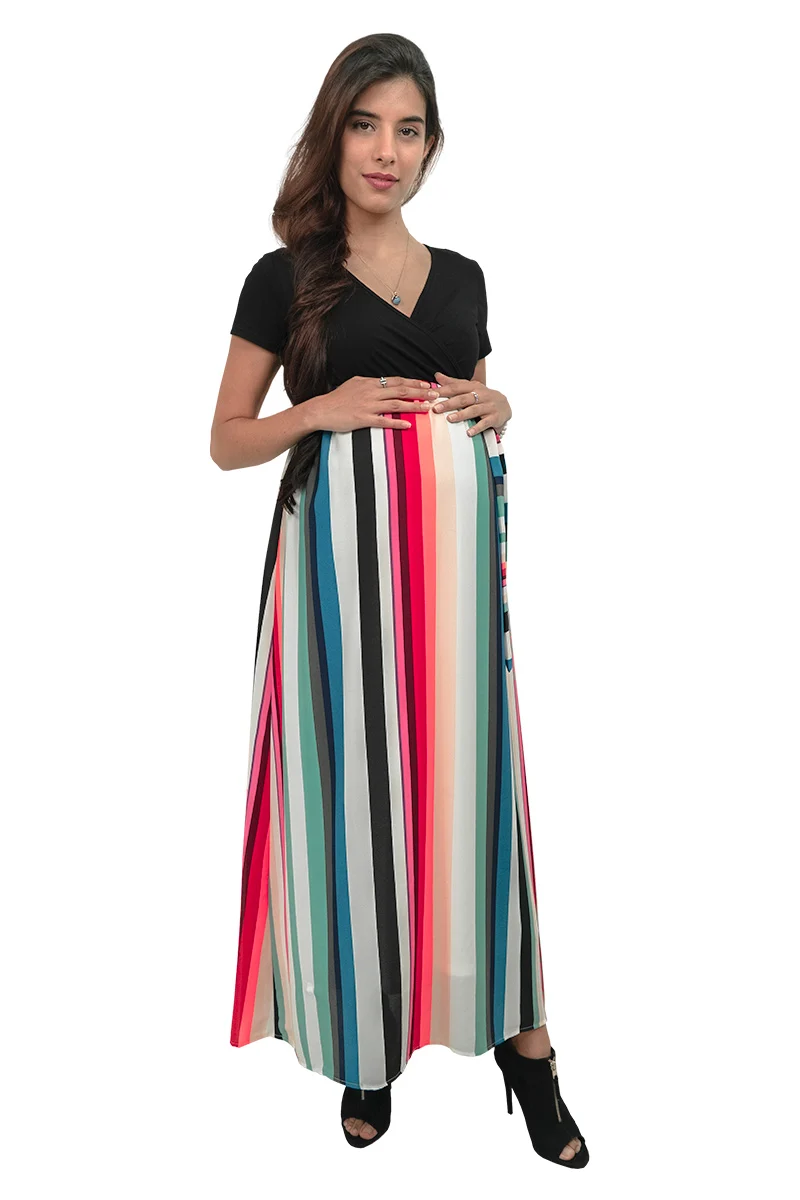 MAMA MIA Vestido De Maternidad Largo de Colores