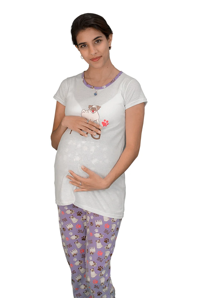 Pijama de Maternidad con Estampado - Imagen 4