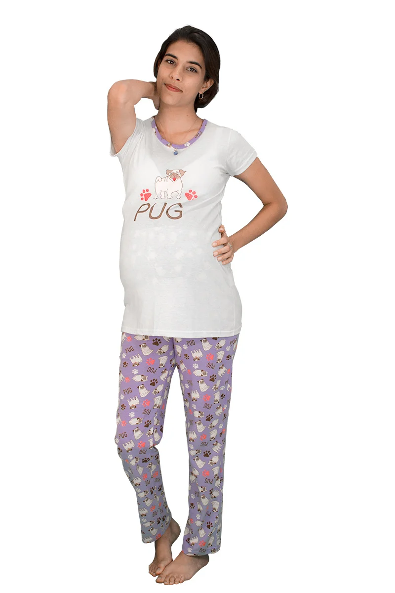 Pijama de Maternidad con Estampado - Imagen 6