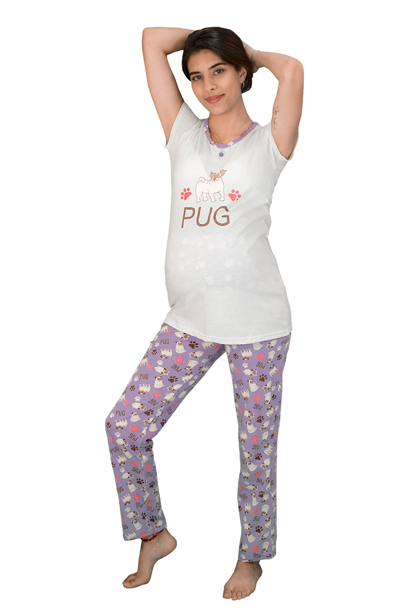 Pijama de Maternidad con Estampado - Imagen 2