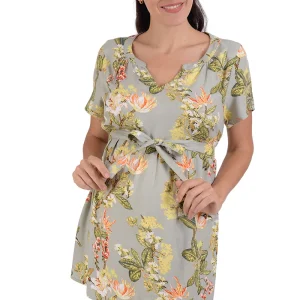 Blusa manga corta con estampado Floral