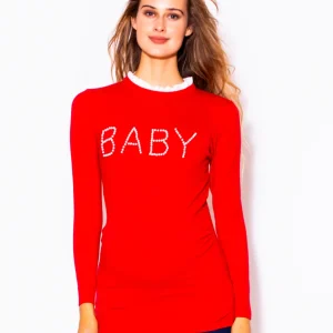 Sueter de embarazo MAMA MIA Maternity con perlitas "Baby"