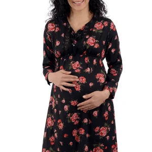 Vestido de Maternidad Con Flores MAMA MIA Maternity