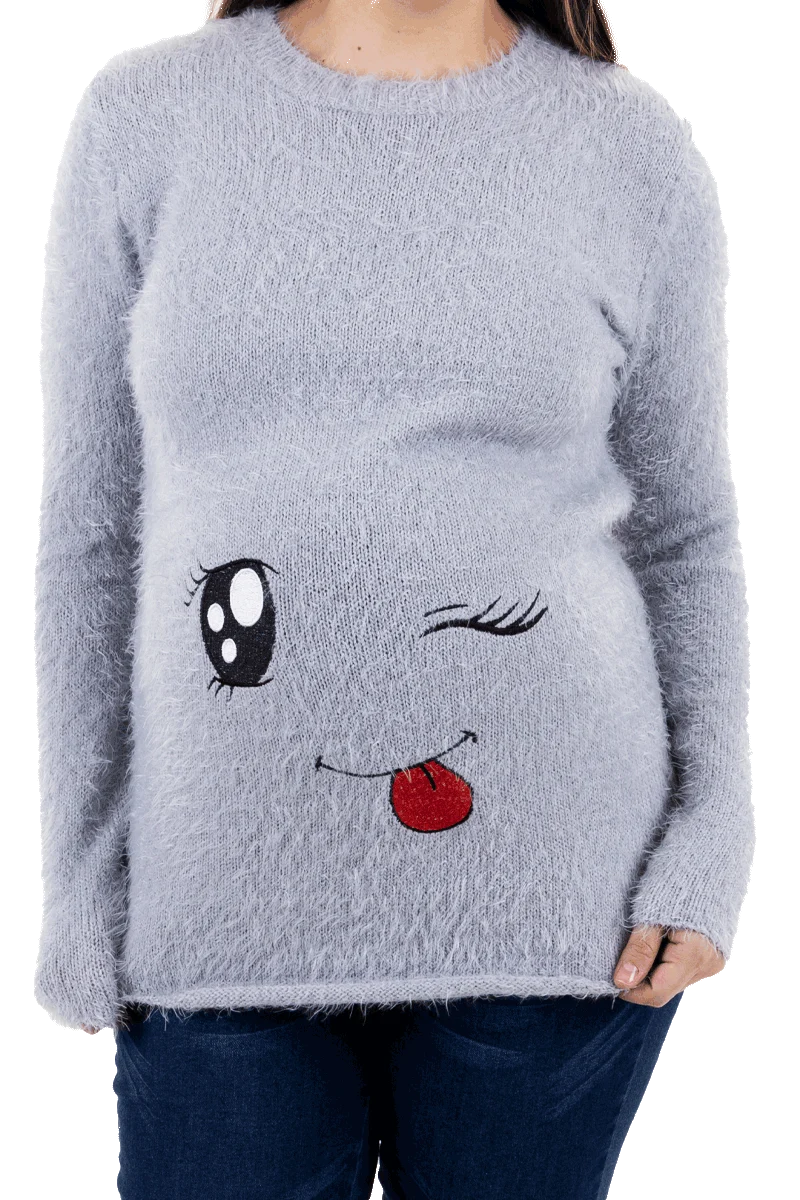 Sueter MAMA MIA Maternity Con Estampado de Carita - Imagen 8