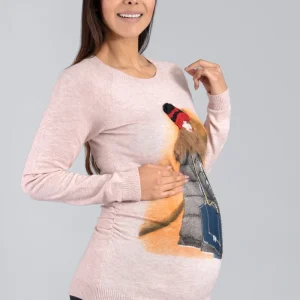 Sueter de Maternidad Moderno con Detalles Texturizados En 3D