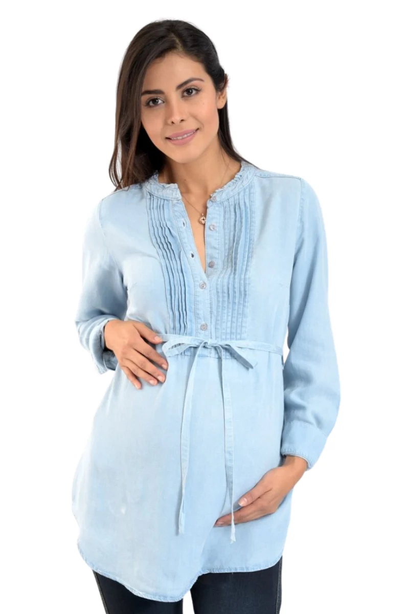 Blusa De Mezclilla MAMA MIA Maternity - Imagen 3