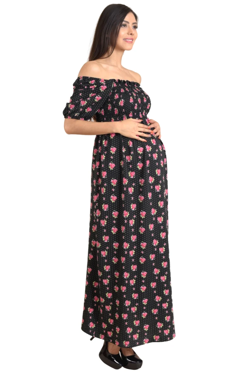 VESTIDO DE EMBARAZO LARGO "BELLA" - Imagen 4