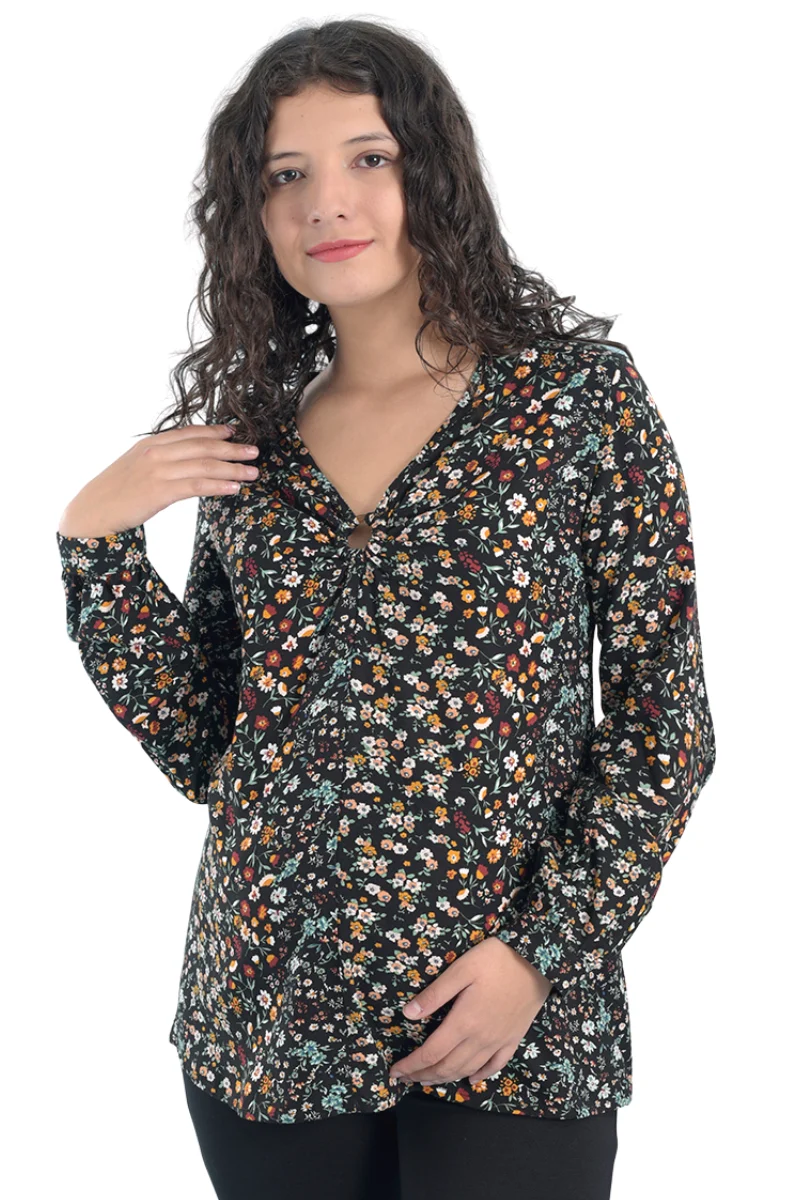 Blusa Floreada De Maternidad MAMA MIA MATERNITY - Imagen 3