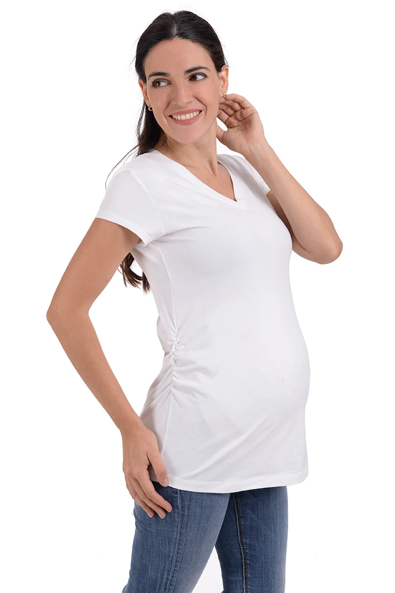 Playera De Maternidad Cuello V - Imagen 6
