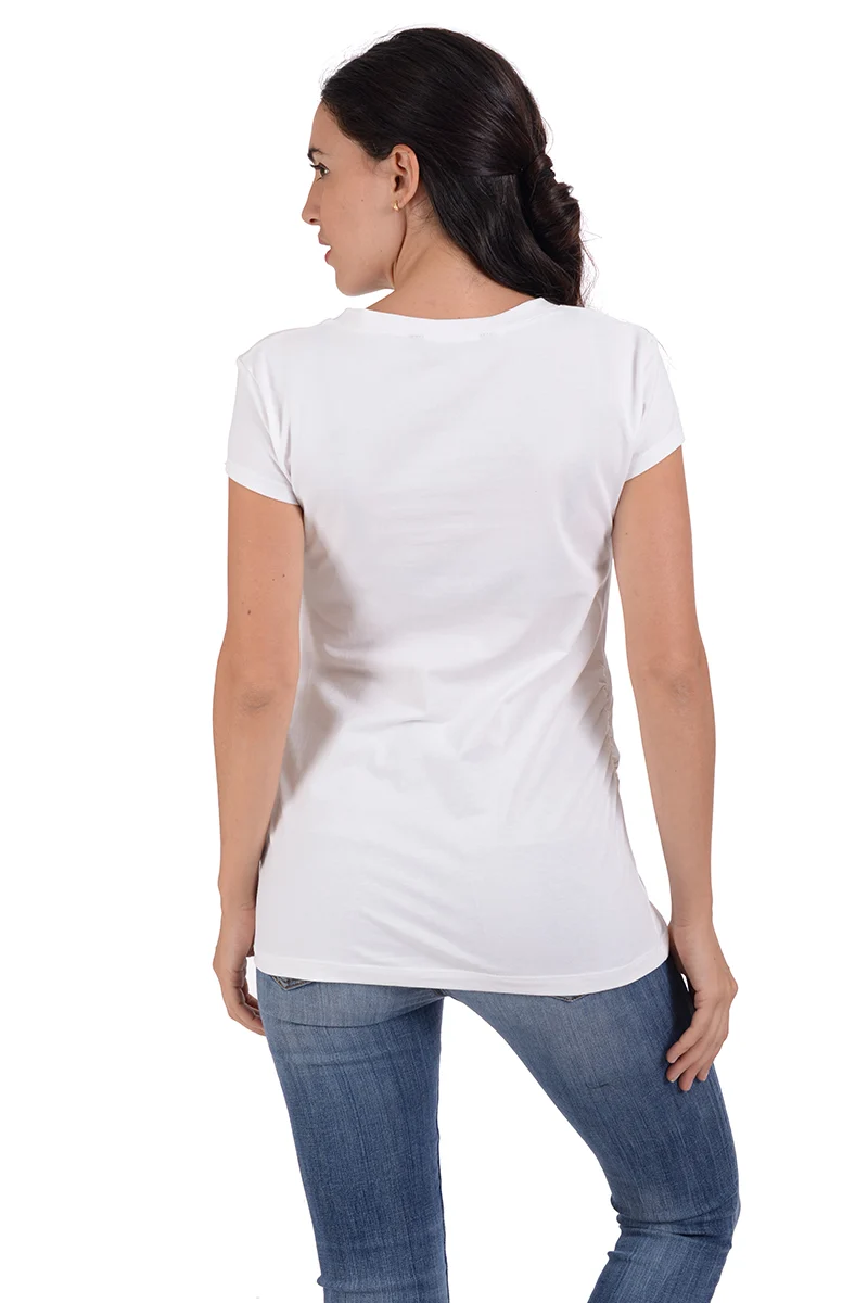 Playera De Maternidad Cuello V - Imagen 7