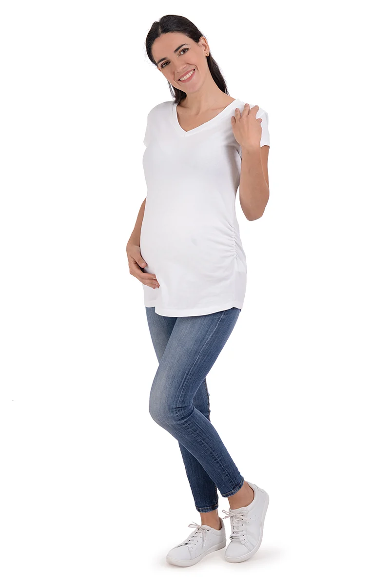 Playera De Maternidad Cuello V - Imagen 9