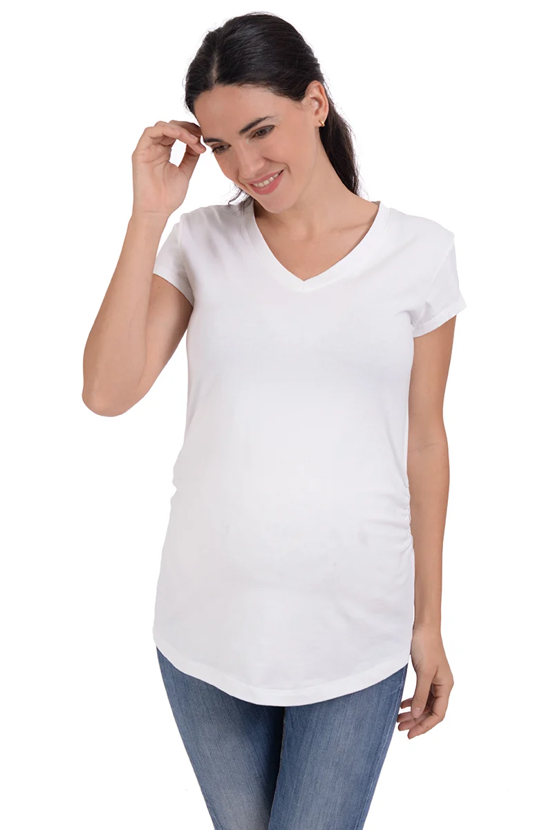 Playera De Maternidad Cuello V - Imagen 5