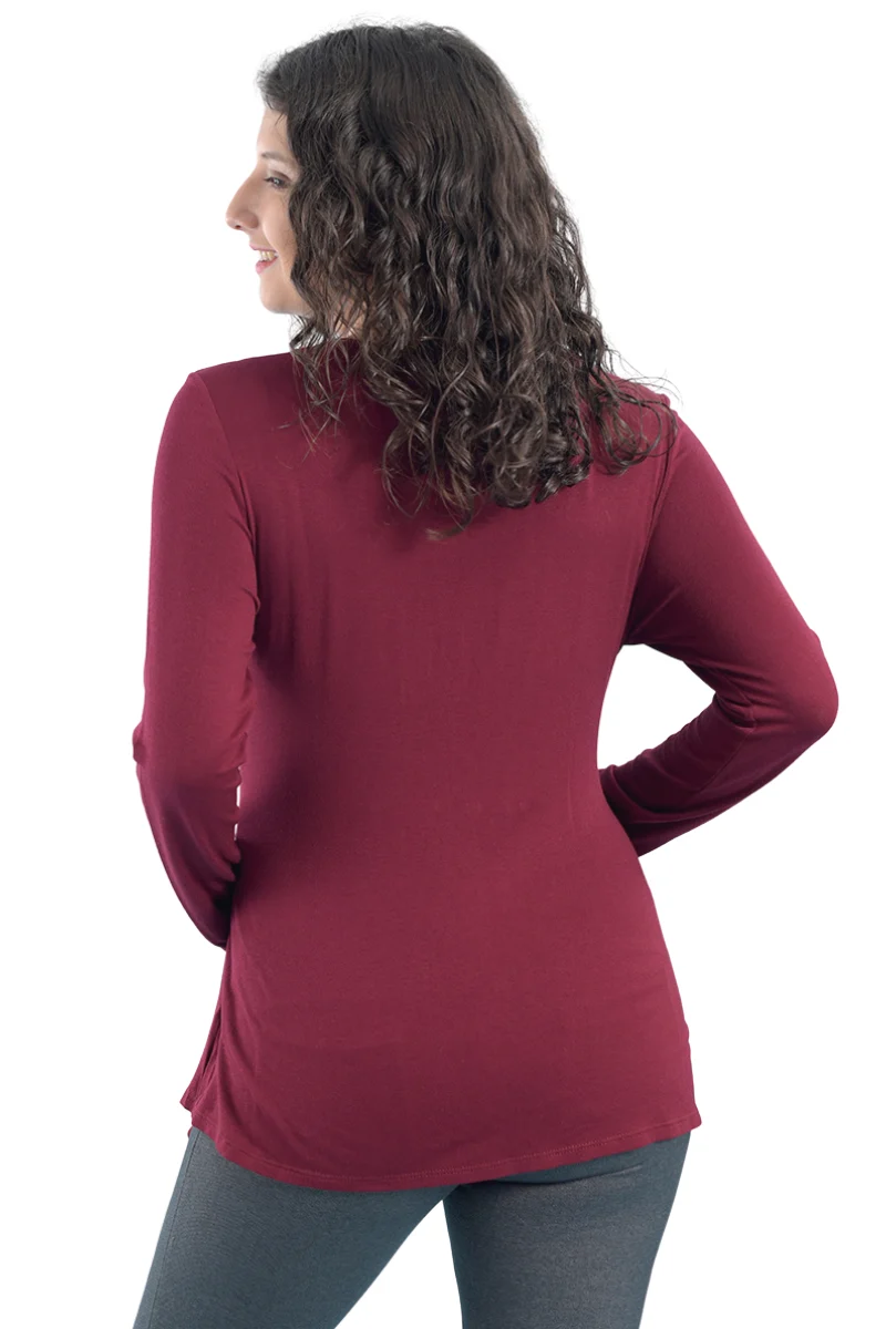 BLUSA DE EMBARAZO "WINE" - Imagen 4
