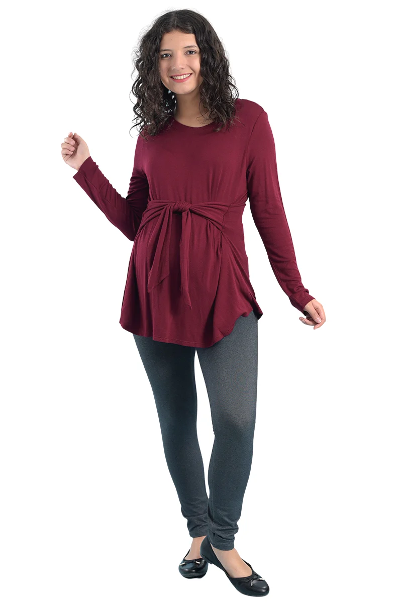 BLUSA DE EMBARAZO "WINE" - Imagen 6
