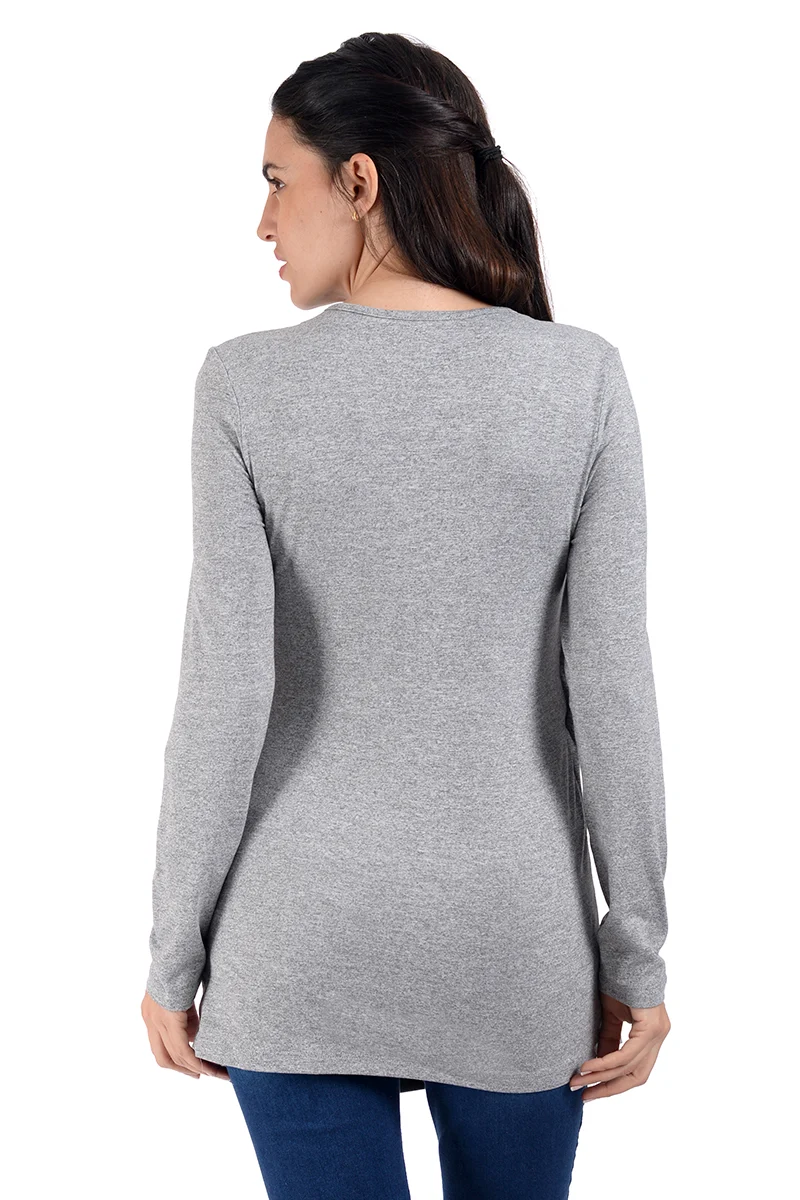 Blusa de Lactancia Lisa MAMA MIA Maternity Con Escote Cruzado. - Imagen 5