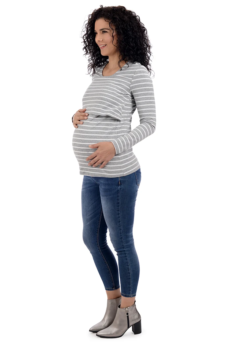 Playera de Lactancia de manga larga para mamá MAMA MIA Maternity - Imagen 4