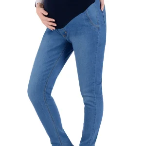 Jeans de Embarazo MAMA MIA Materntiy de Mezclilla Suave.
