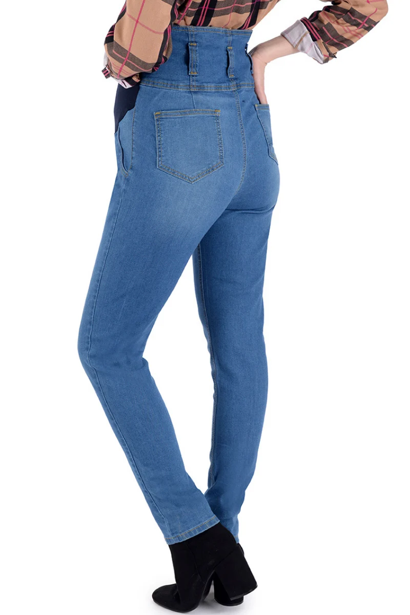 Jeans de Embarazo MAMA MIA Materntiy de Mezclilla Suave. - Imagen 3