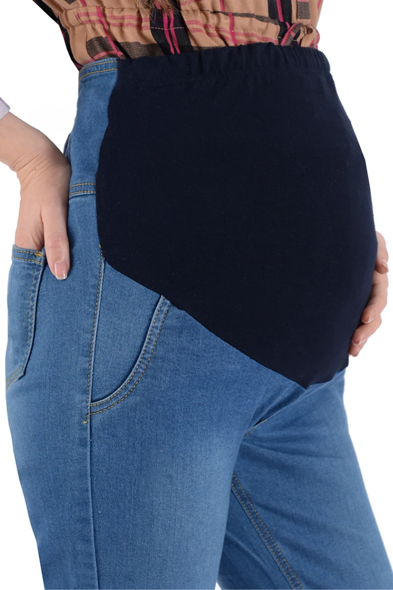 Jeans de Embarazo MAMA MIA Materntiy de Mezclilla Suave. - Imagen 4