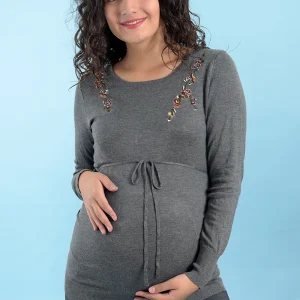 Blusa Tipo Suéter De Maternidad "Gray"
