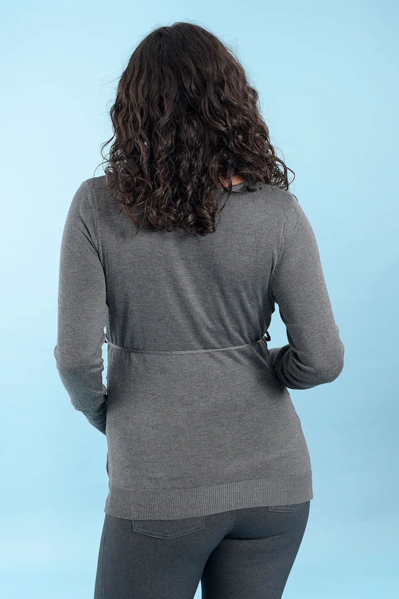 Blusa Tipo Suéter De Maternidad "Gray" - Imagen 3