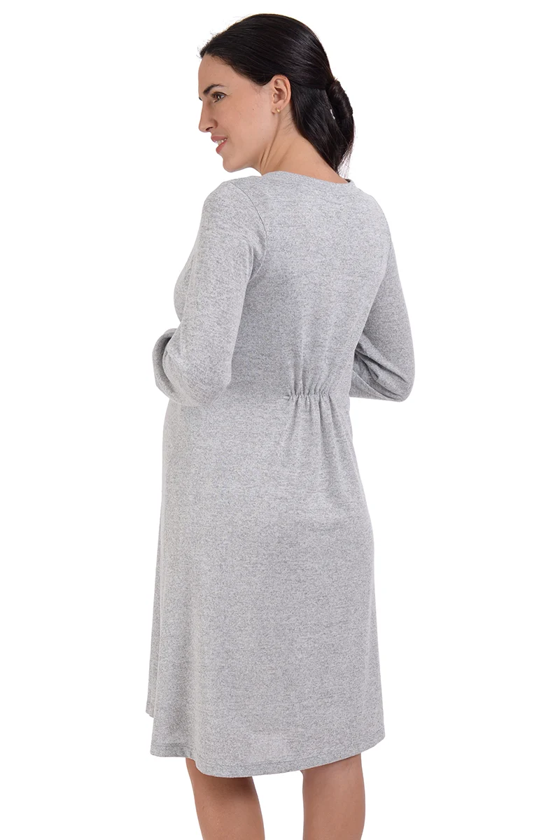 Vestido suave manga larga MAMA MIA Maternity - Imagen 5