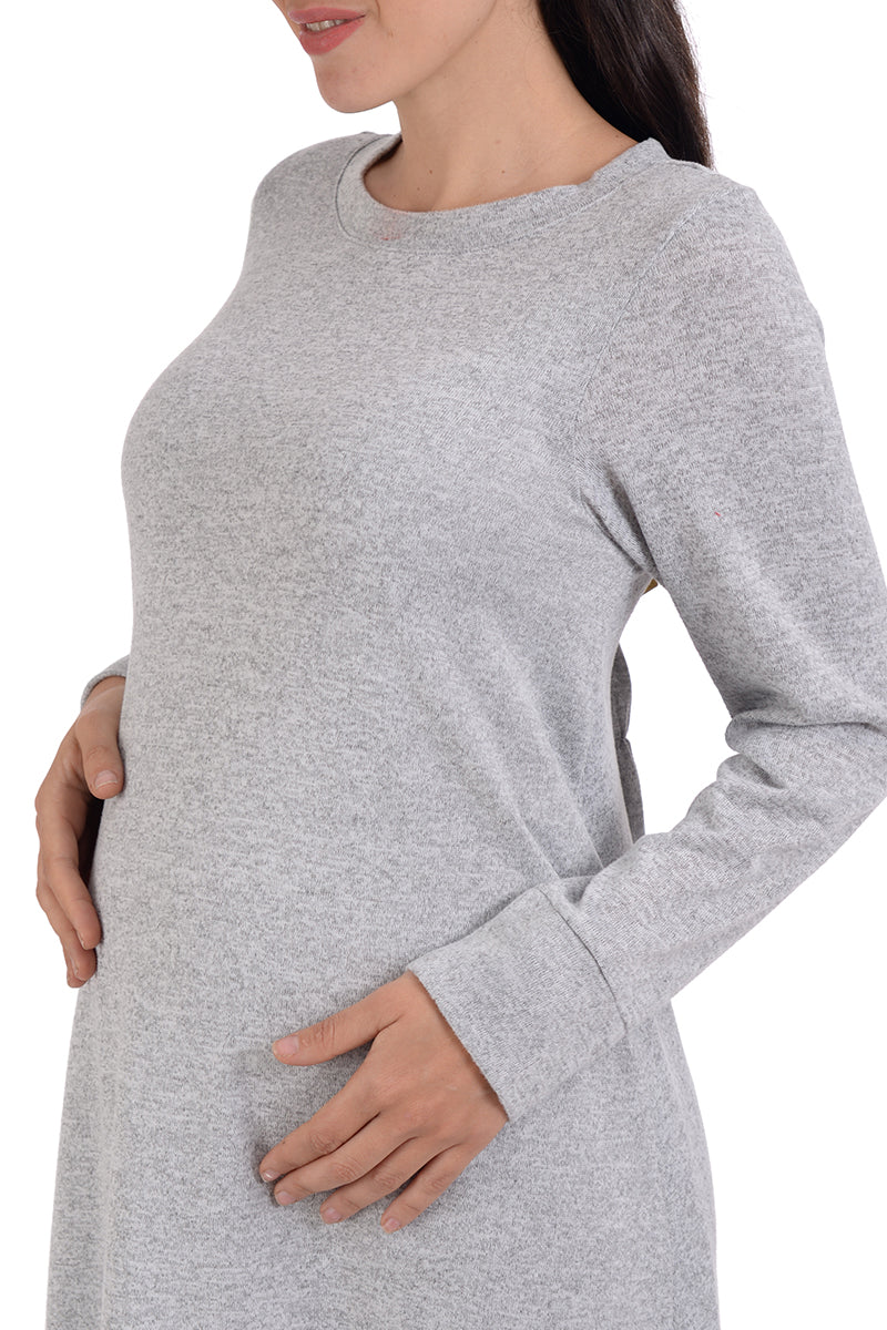 Vestido suave manga larga MAMA MIA Maternity - Imagen 6
