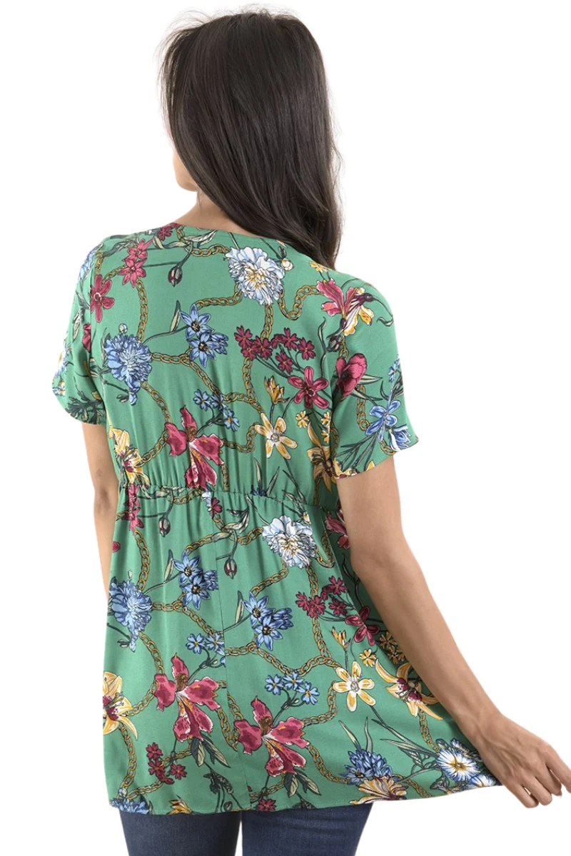 Blusa con estampado de flores para embarazada - Imagen 5
