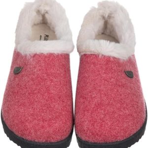 Zapatilla Cerrada Fieltro Burdeos