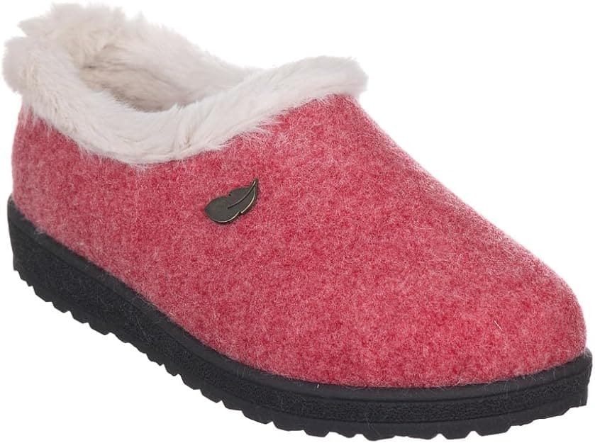 Zapatilla Cerrada Fieltro Burdeos - Imagen 4