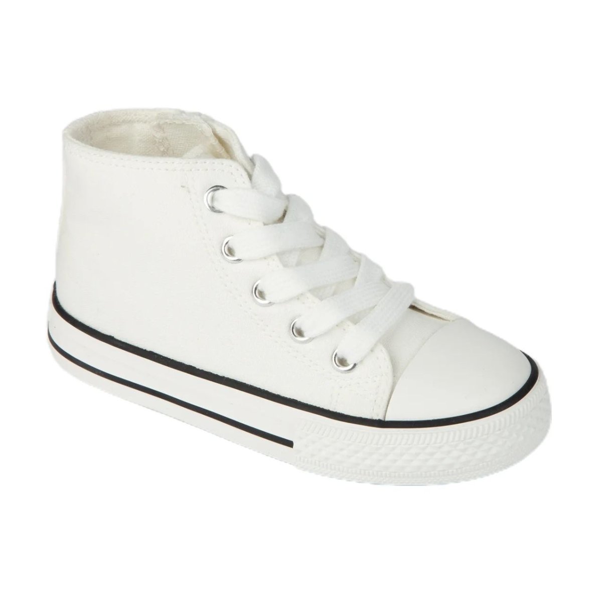 Zapatillas Altas Unisex Lona Blanco - Imagen 2
