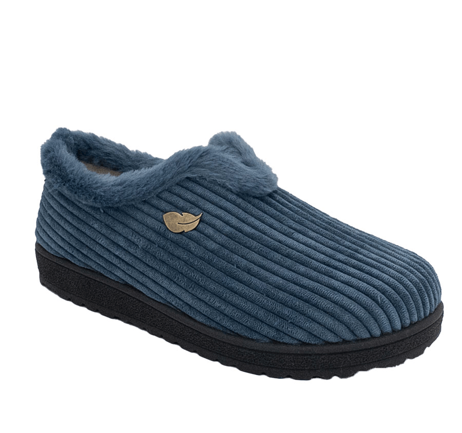 Zapatillas de Casa Plumaflex Pana Azul 80058 Cerrada - Imagen 2