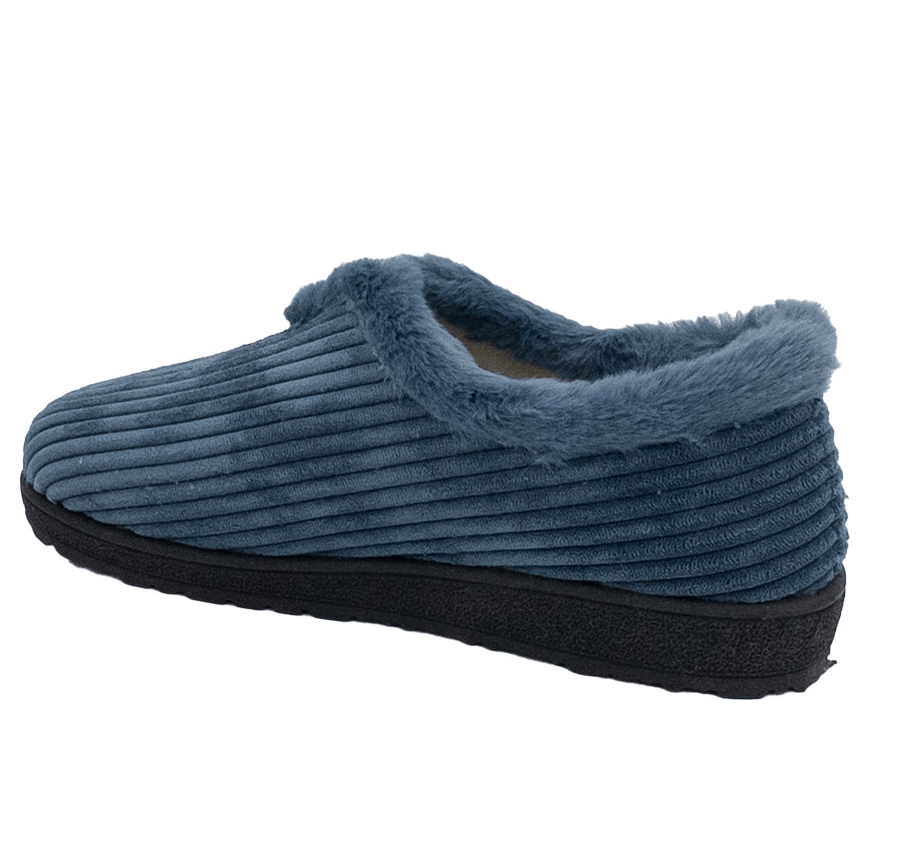 Zapatillas de Casa Plumaflex Pana Azul 80058 Cerrada - Imagen 3
