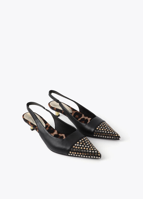 Zapato Tacón Destalonado con Tachas Lola Casademunt - Imagen 3