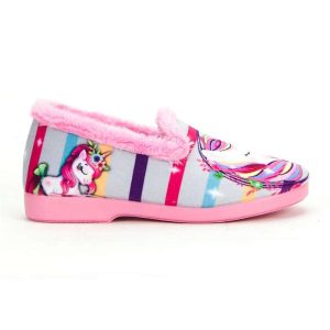 Zapatilla de casa suapel plana con estampados Alcalde-4169