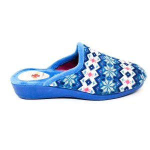 Zapatilla de casa chinela cuña 3 cm con estampados Alcalde-5606