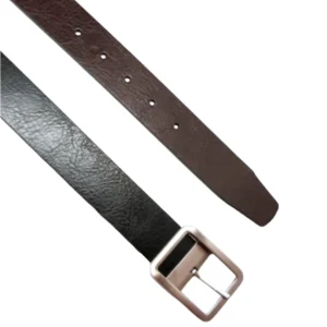 Cinturón Reversible Piel Bovino 35 mm Dalvi Cracked Modelo 47132A Negro/Coñac
