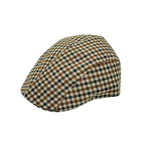 Gorra de tela Kbas Cuadros Café