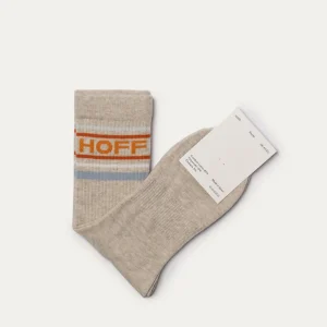 CALCETÍN LOGO BEIGE MELANGE