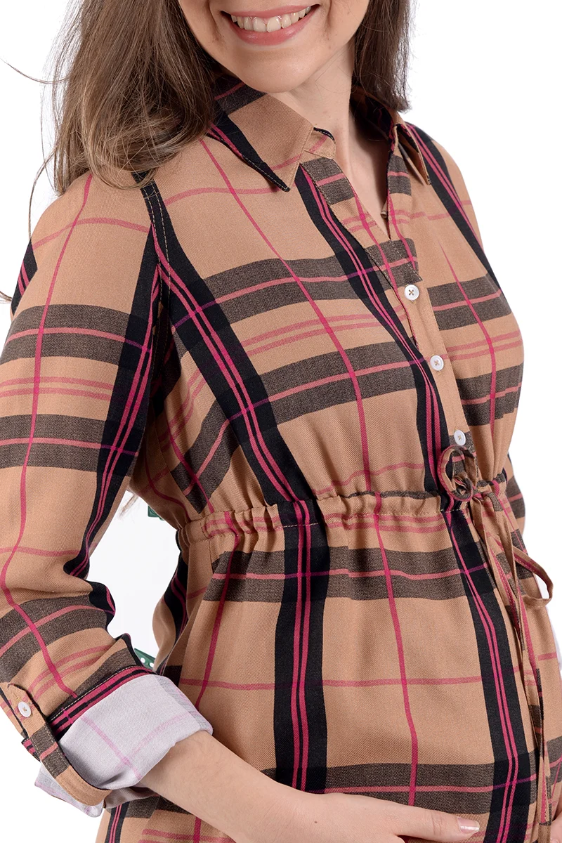 Blusa de Maternidad MAMA MIA Maternity Classic Vintage Check. - Imagen 3