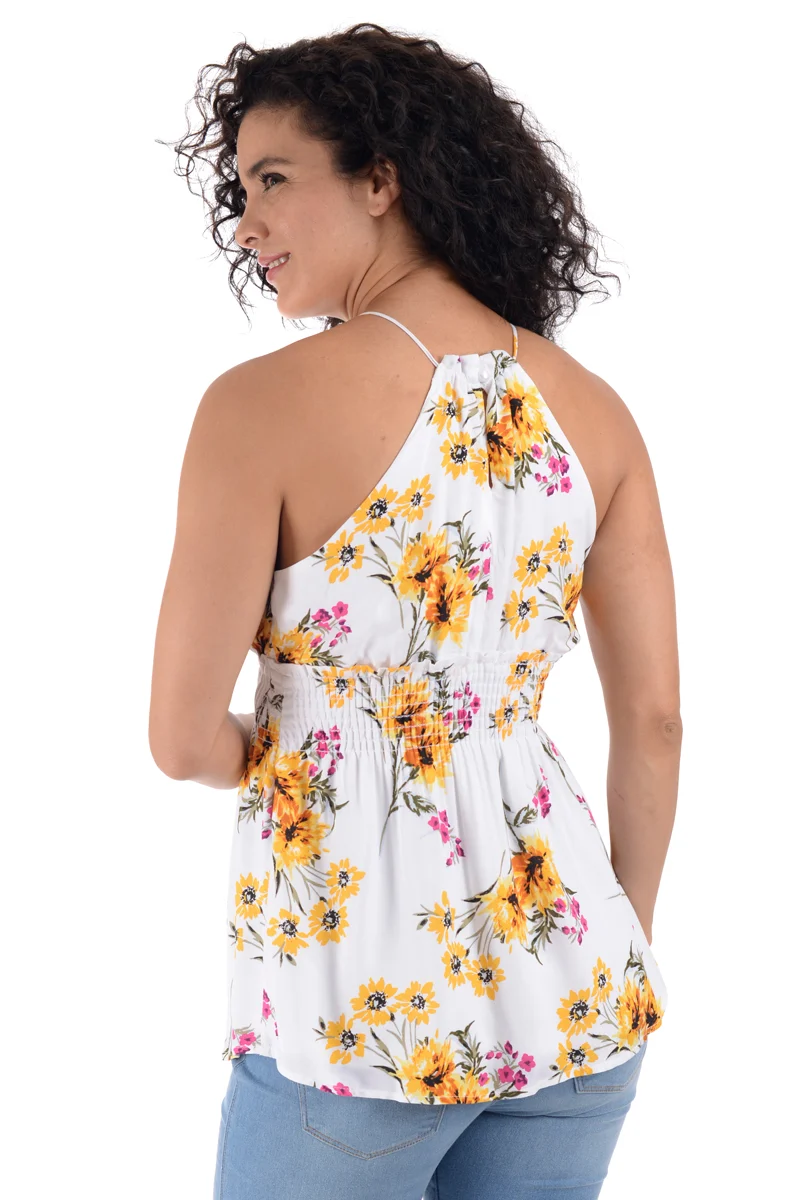 Blusa de Maternidad Con Tirantes y Estampado de Flores - Imagen 3