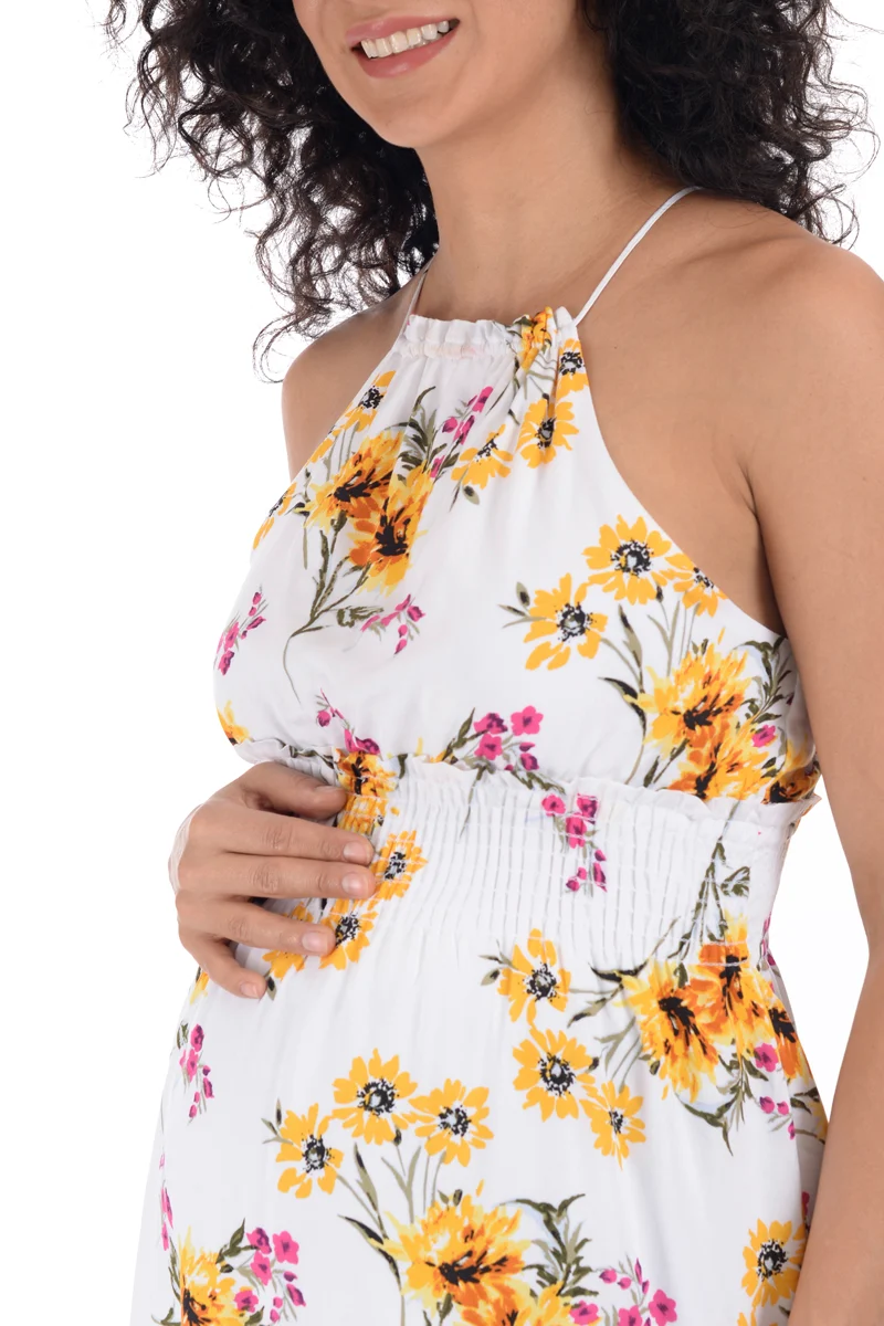Blusa de Maternidad Con Tirantes y Estampado de Flores - Imagen 5