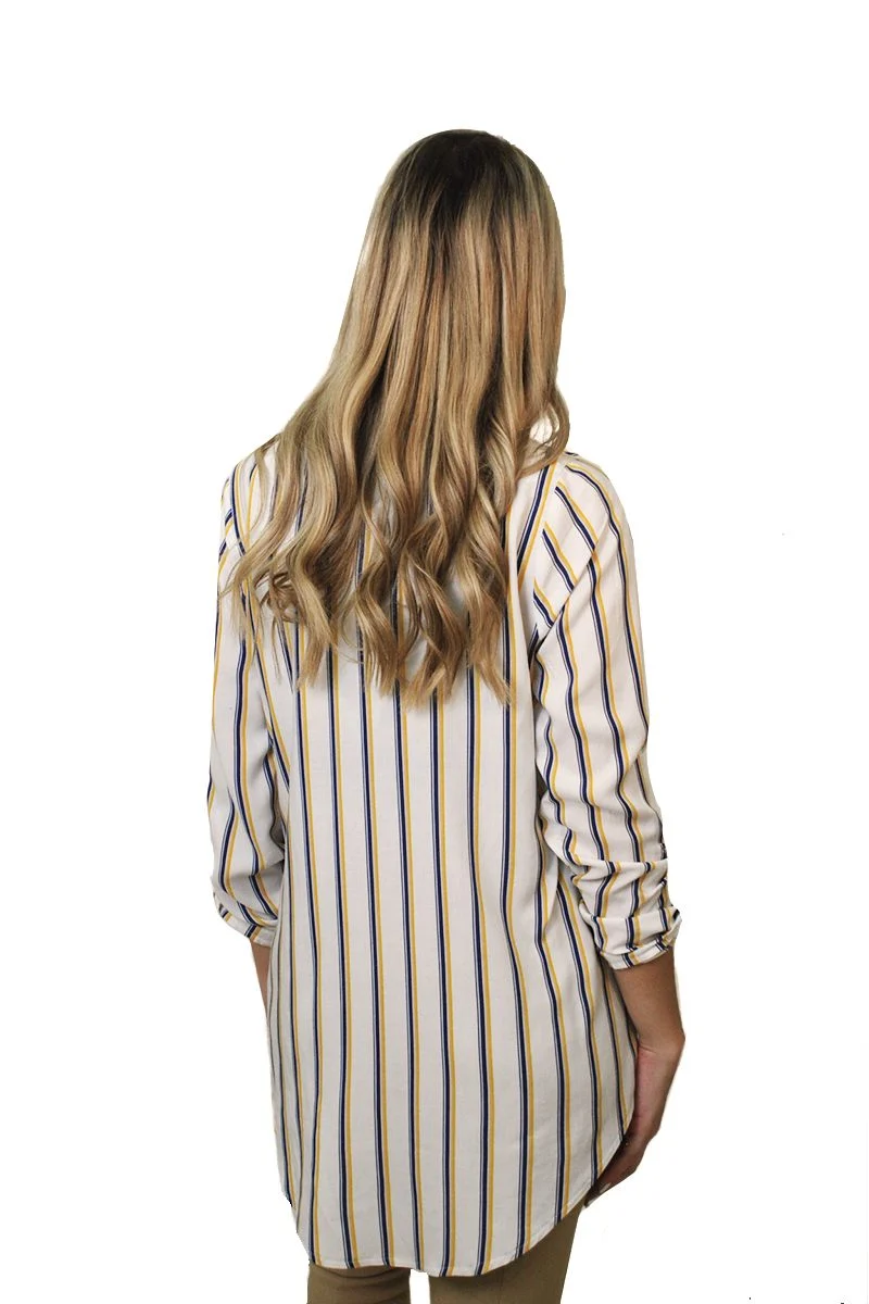 Blusa Tipo Camisera De Rayas Para Embarazada Y Lactancia - Imagen 3