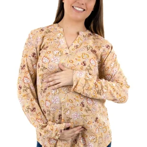 Blusa Para Embarazada Con Diseño De Flores