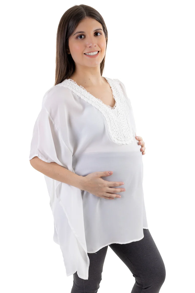 Blusa Tipo Capa con Estilo Bohemio de Maternidad - Imagen 2