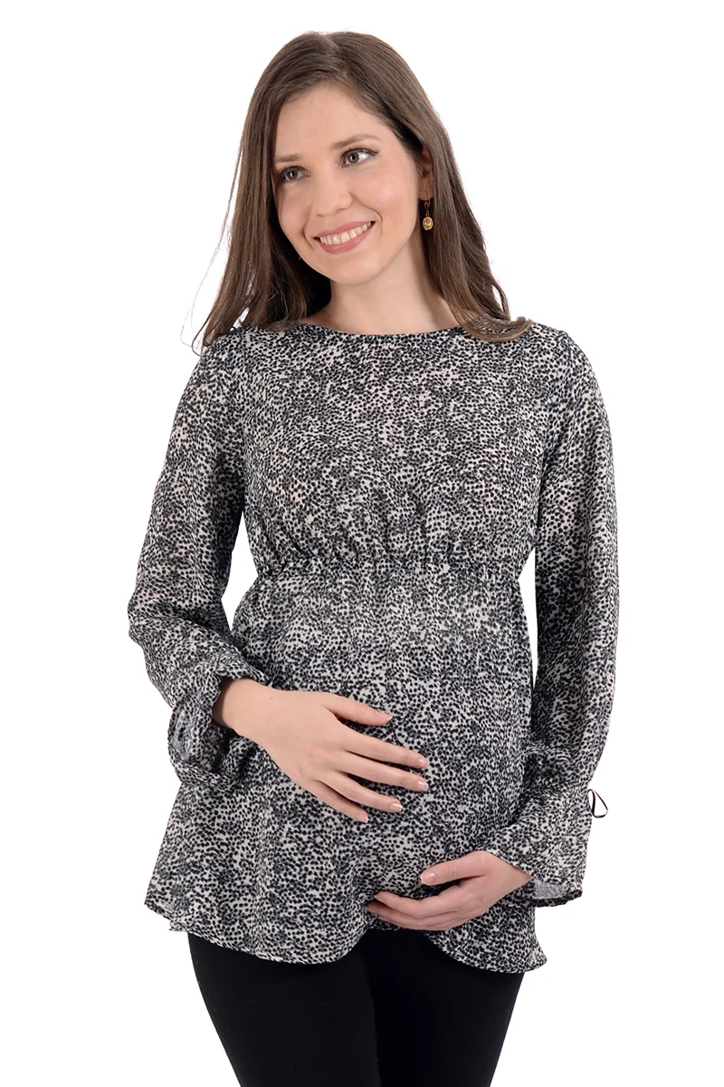 Blusa de maternidad MAMA MIA con puntos - Imagen 2