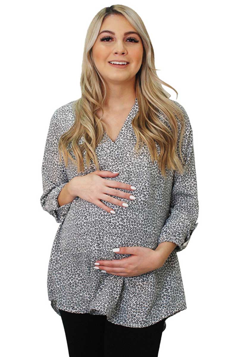 Blusa de maternidad con estampado - Imagen 3